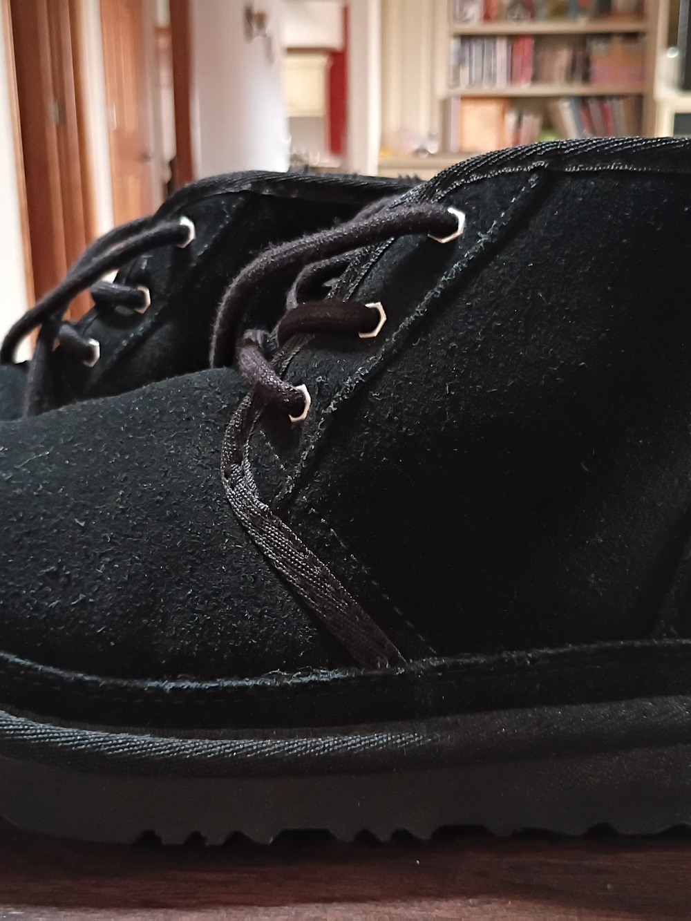 UGG Kids Black Suede Chukka Boots - Picture 2 of 5